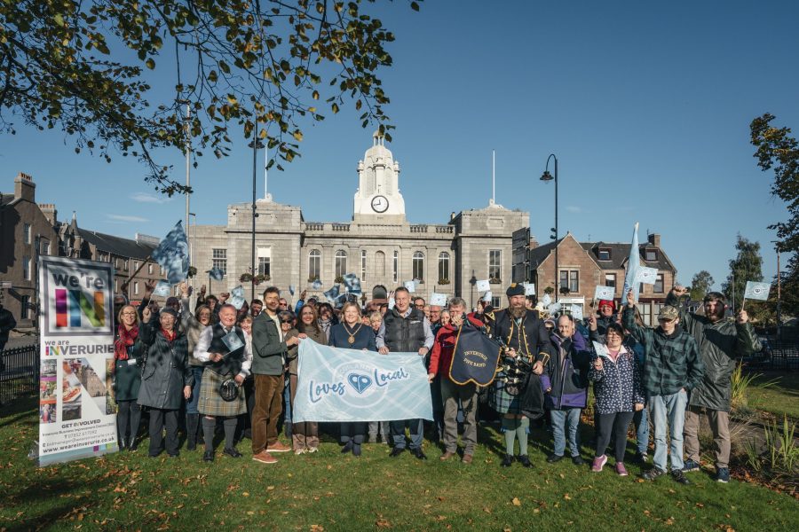 EMBARGOED UNTIL Friday 23 October 2026.  Inverurie wins Scotland’s Town of the Year 2026.  The Aberdeenshire town has won the accolade as part of the Scotland Loves Local Awards run by Scotland’s Town Partnership.  The announcement was made by STV weatherman Sean Batty to the delight of local businesses.  Photos by Jamie Simpson / STP.For Media Enquires contact:Chris StoryT: 07375 065728E: chris@messagematters.co.uk